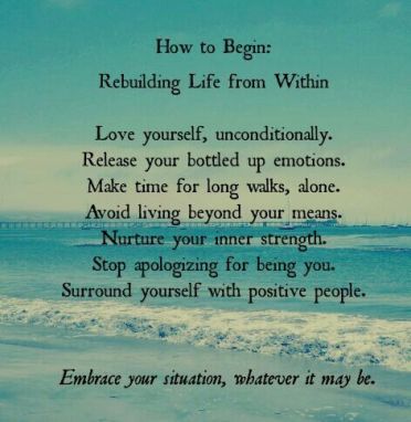 rebuilding your life